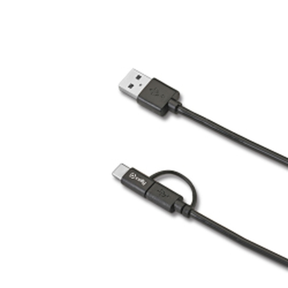 USB-C-kabel till USB Celly USBCMICRO Svart