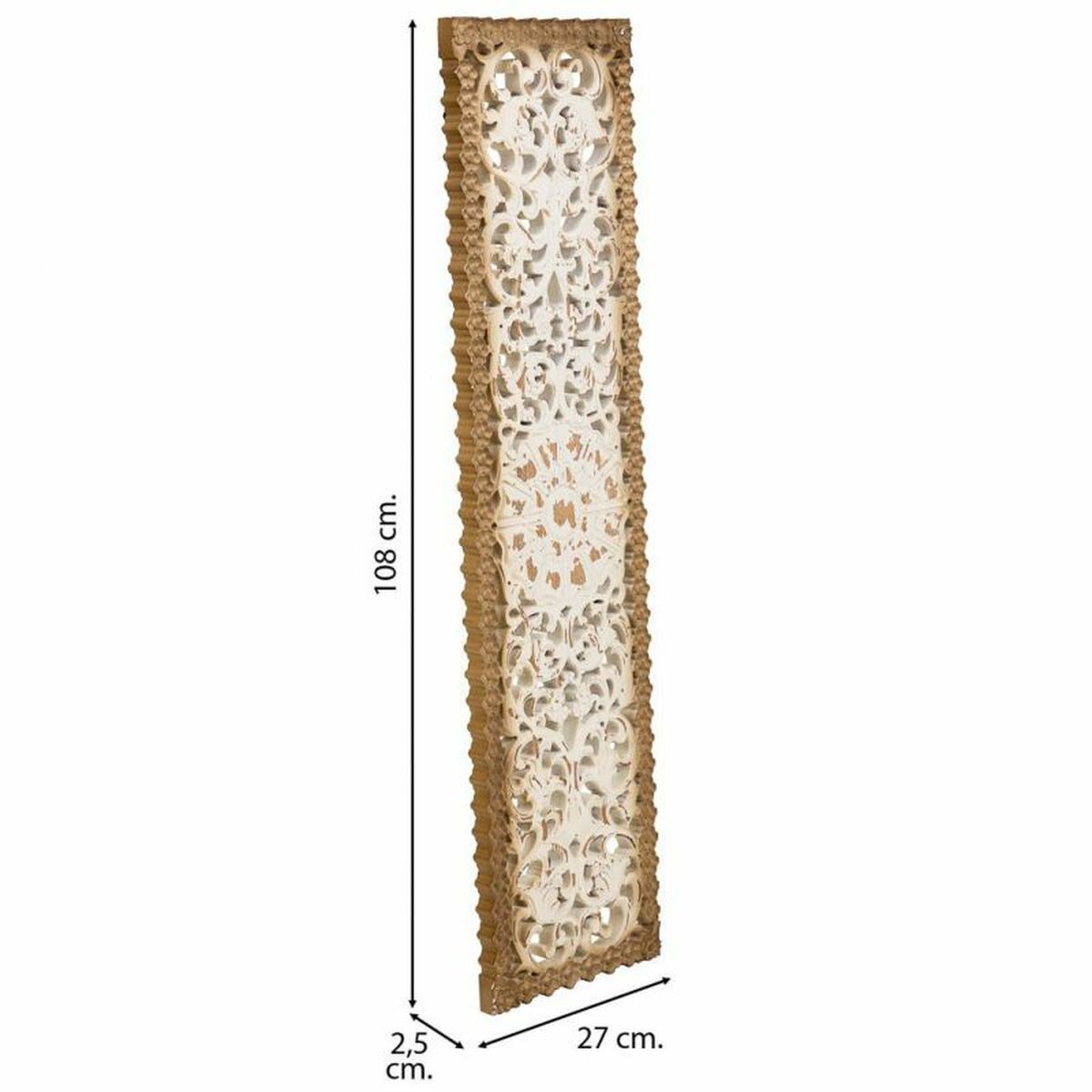 Väggdekoration Alexandra House Living Vit Trä MDF 2 x 108 x 27 cm - 4