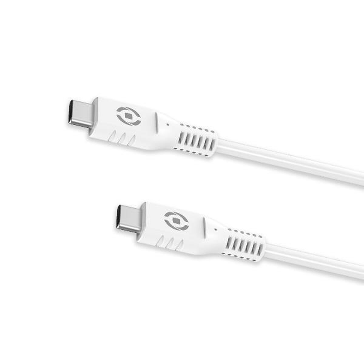 Kabel USB C Celly USBCUSBCWH Vit 1 m - 2