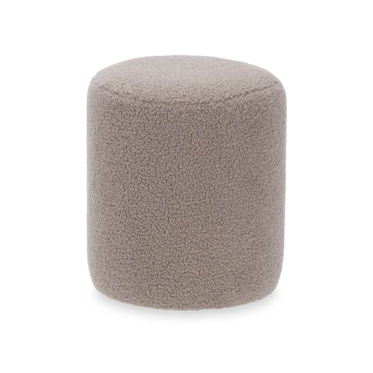 Puff Gift Decor Brun Tyg Trä MDF