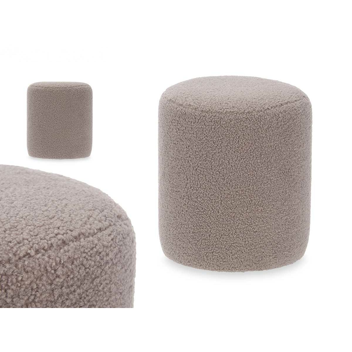 Puff Gift Decor Brun Tyg Trä MDF - 2