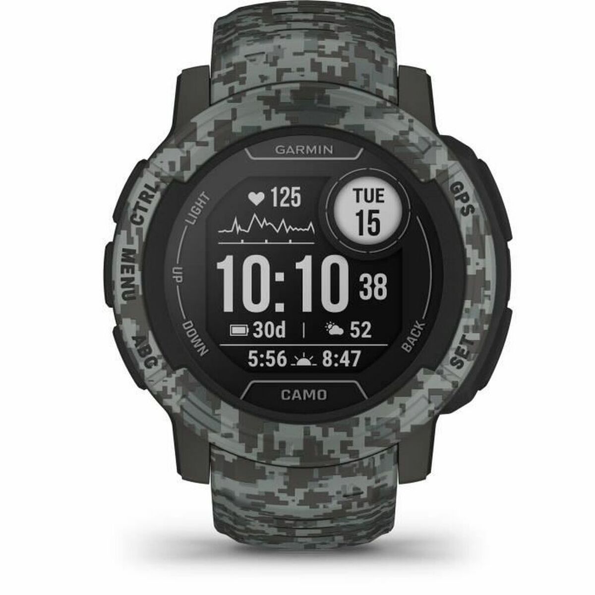 Smartklocka GARMIN Instinct 2 Camo Edition Mörkgrå 0,9" Svart Grafit