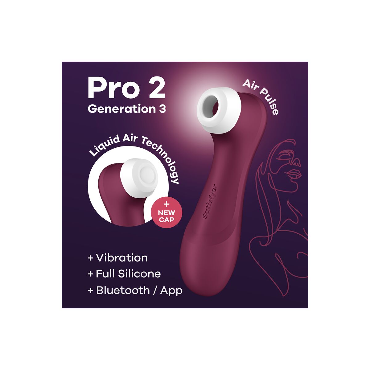 Sugstimulator för klitoris Satisfyer PRO 2 GENERATION 3 Röd - 6