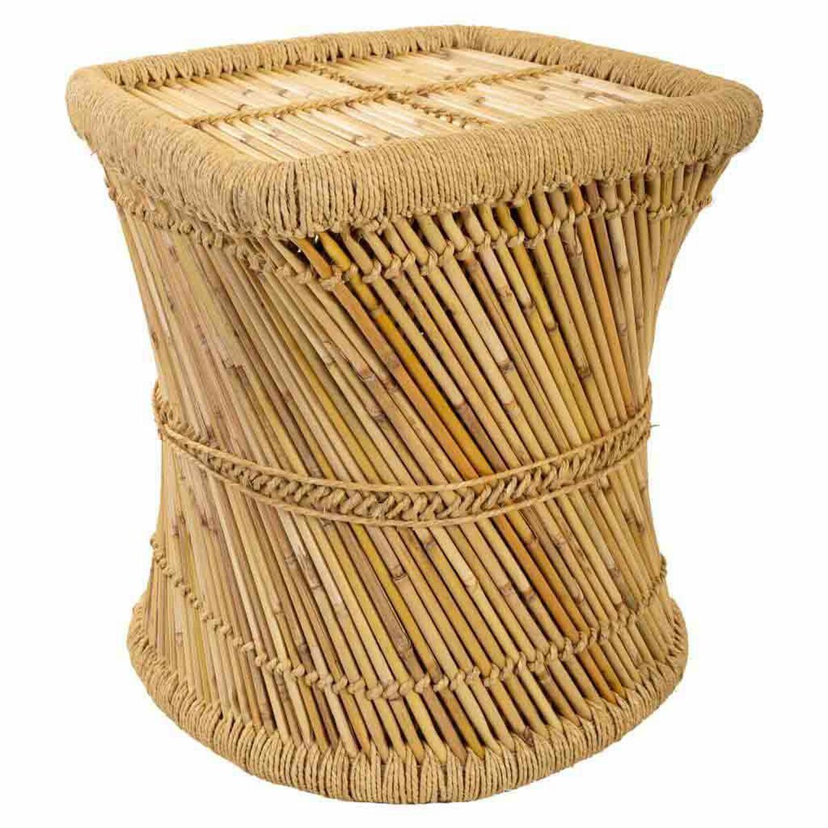 Sidobord Alexandra House Living Naturell Bambu Snöre 43 x 47 x 43 cm