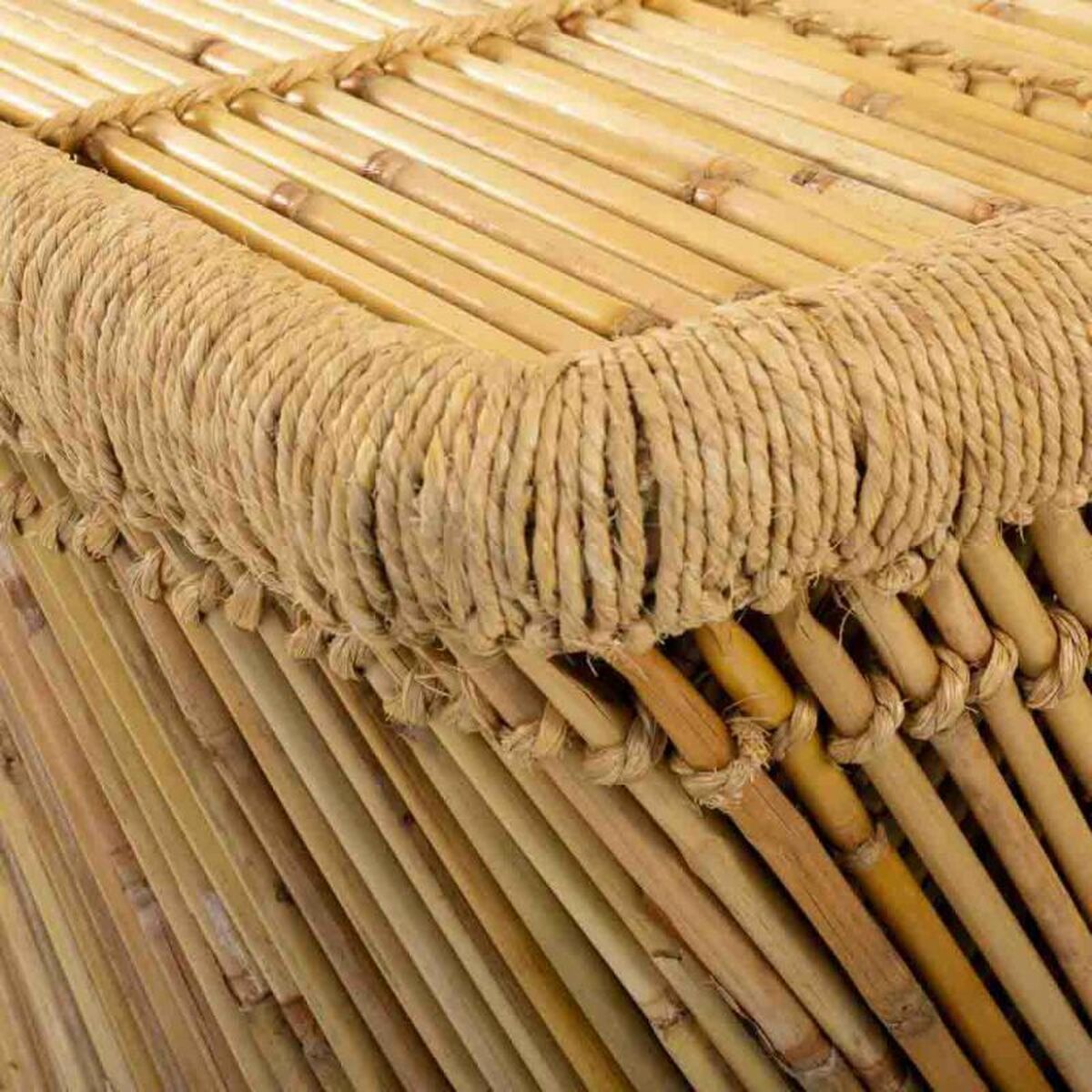Sidobord Alexandra House Living Naturell Bambu Snöre 43 x 47 x 43 cm - 3