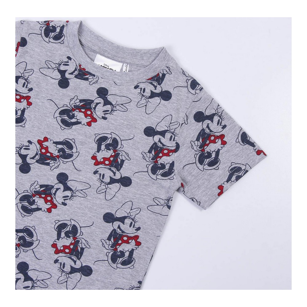 Barn T-shirt med kortärm Minnie Mouse Grå - 5