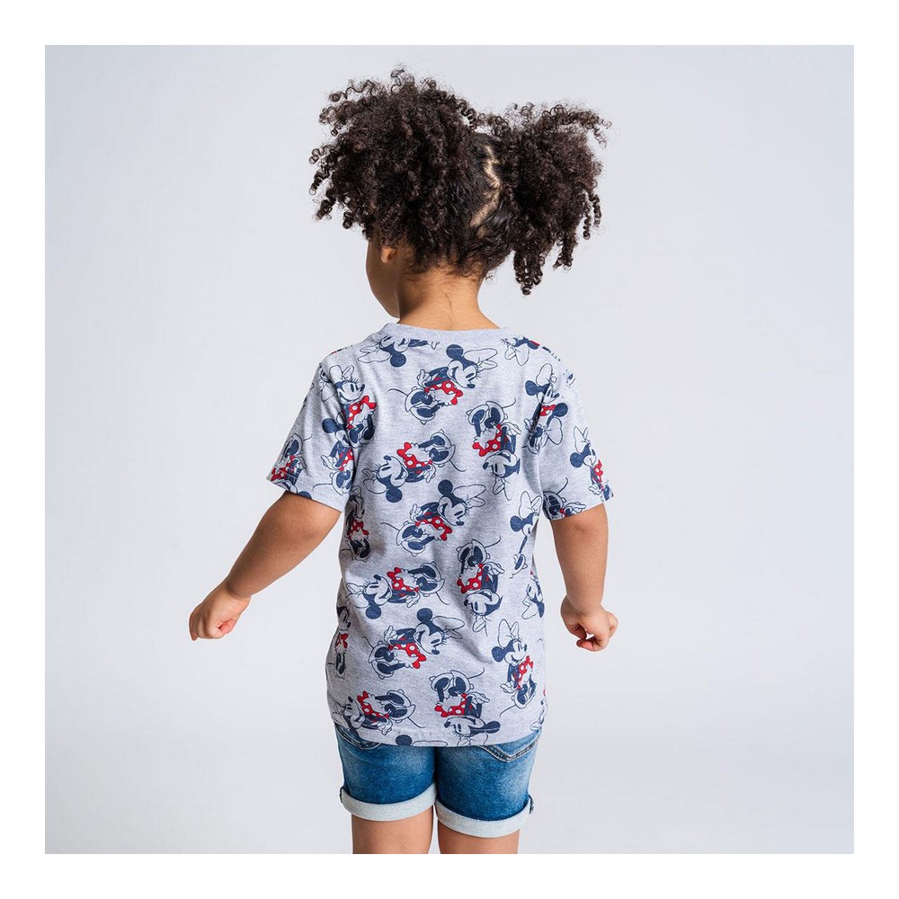 Barn T-shirt med kortärm Minnie Mouse Grå - 12