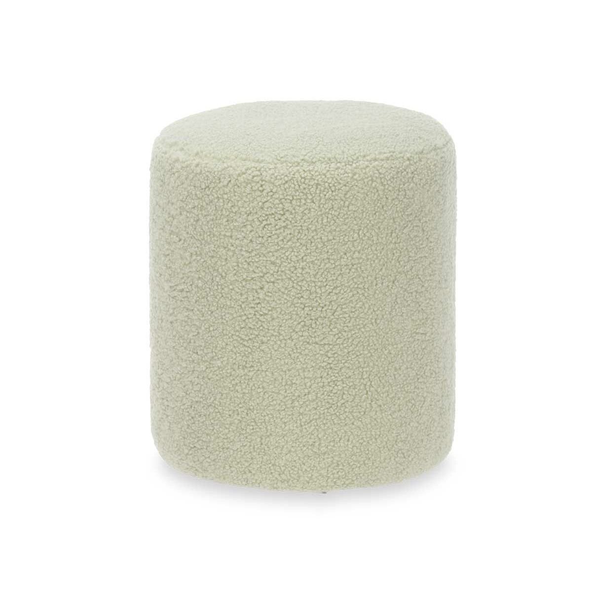 Puff Gift Decor Grön Tyg Trä MDF