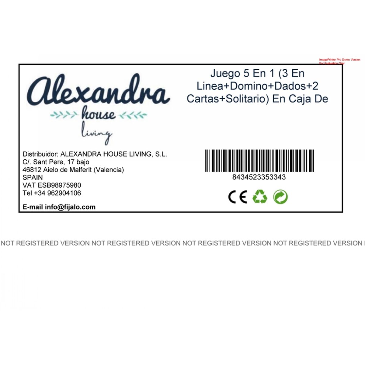 Traditionella spel Alexandra House Living Brun 23 x 5 x 23 cm 5-i-1 - 2