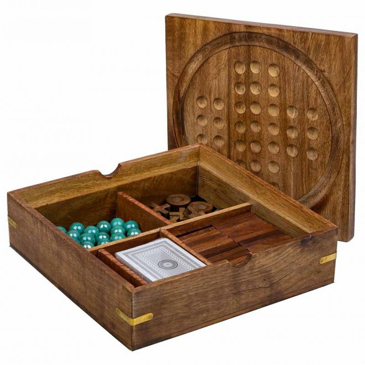 Traditionella spel Alexandra House Living Brun 23 x 5 x 23 cm 5-i-1 - 6