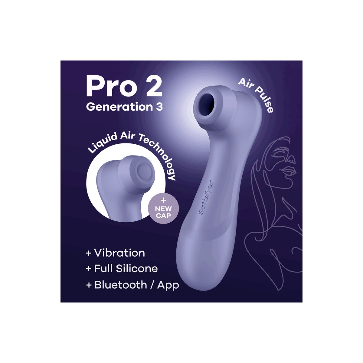 Sugstimulator för klitoris Satisfyer PRO 2 GENERATION 3 Purpur - 6
