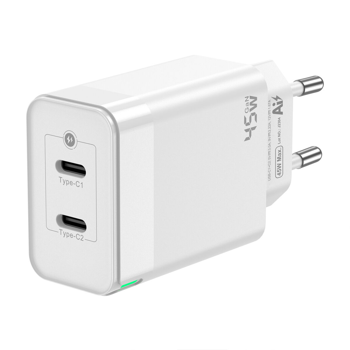 Väggladdare Aisens ASCH-45W2P005-W Vit 45 W (1 antal) - 3