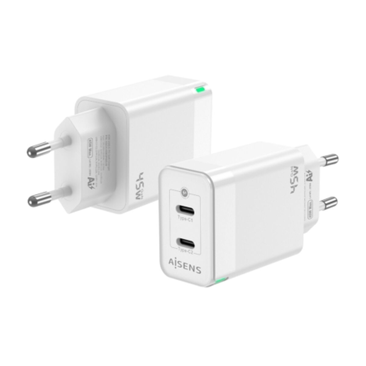Väggladdare Aisens ASCH-45W2P005-W Vit 45 W (1 antal)