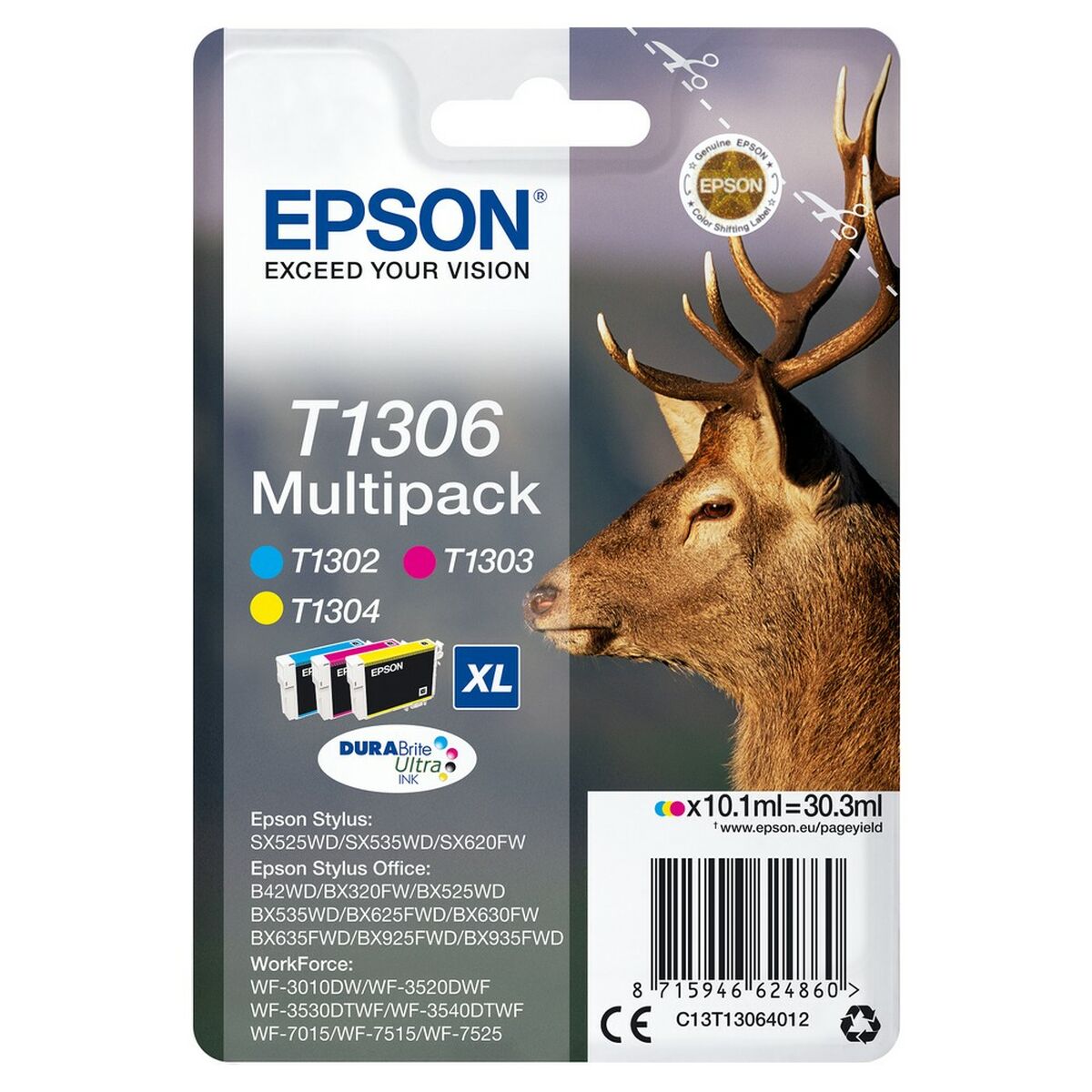 Original Bläckpatron Epson T1306 Trefärgad - 4