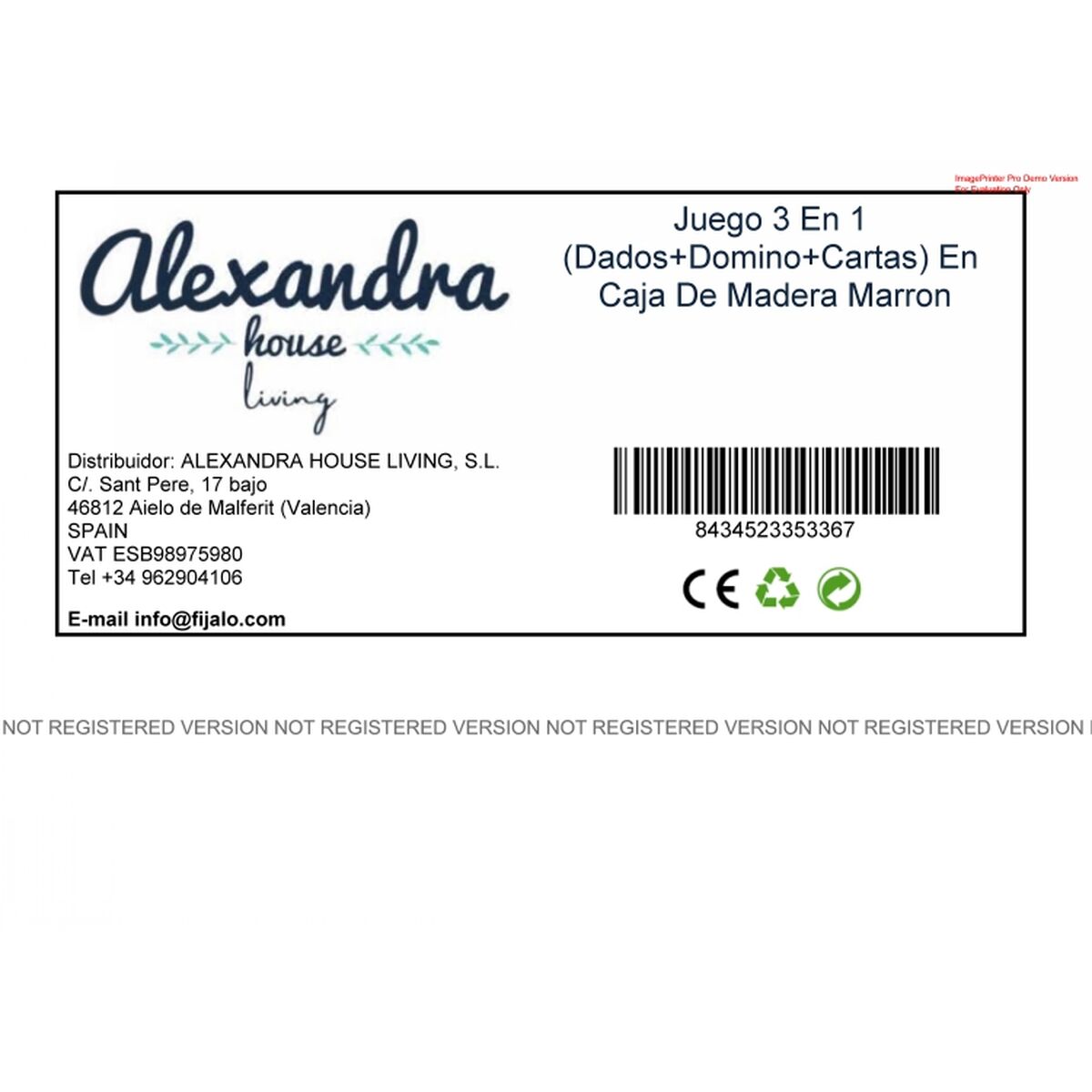 Traditionella spel Alexandra House Living Brun 12 x 5 x 15 cm 3 i 1 - 2