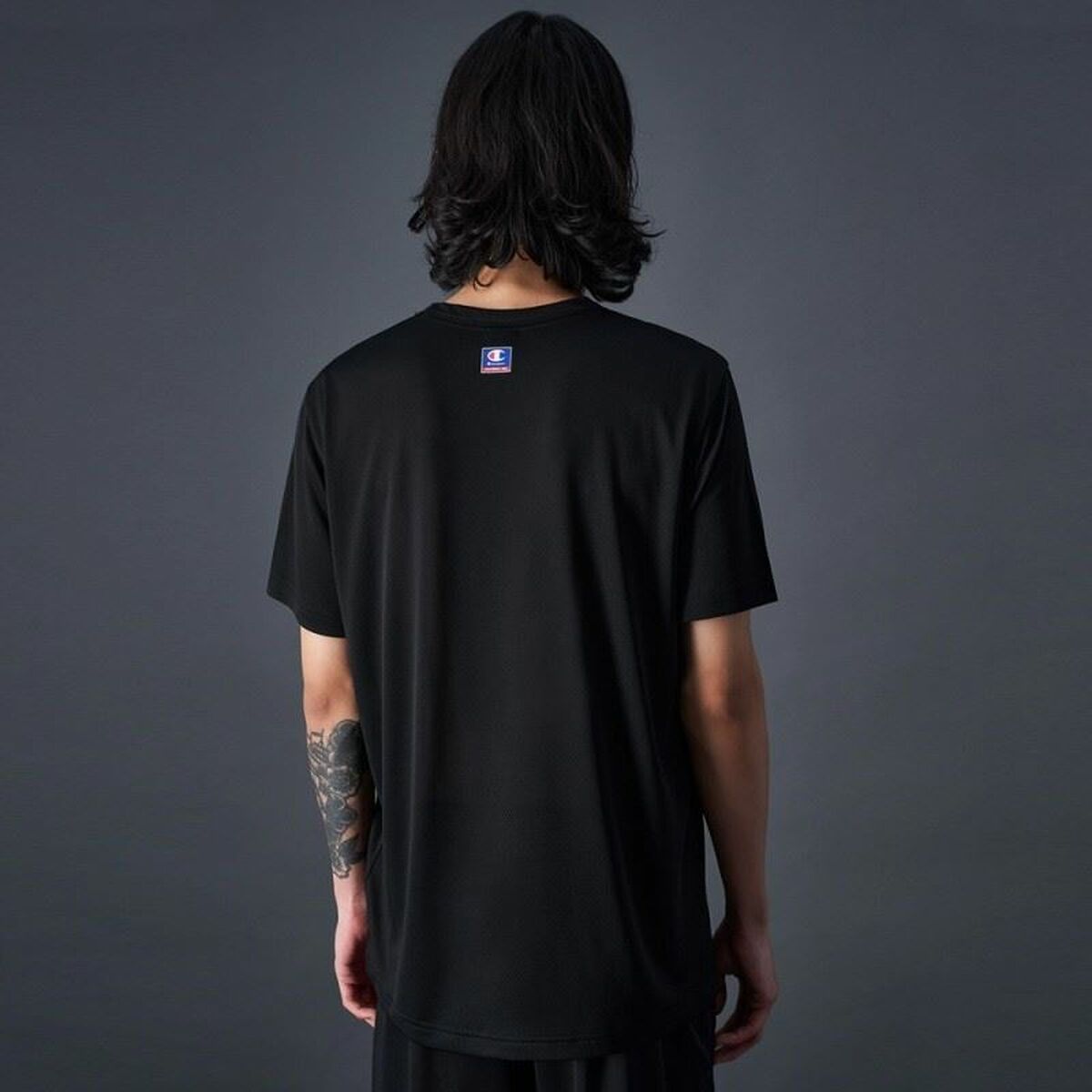 T-shirt med kortärm Herr Champion Crewneck Svart - 2