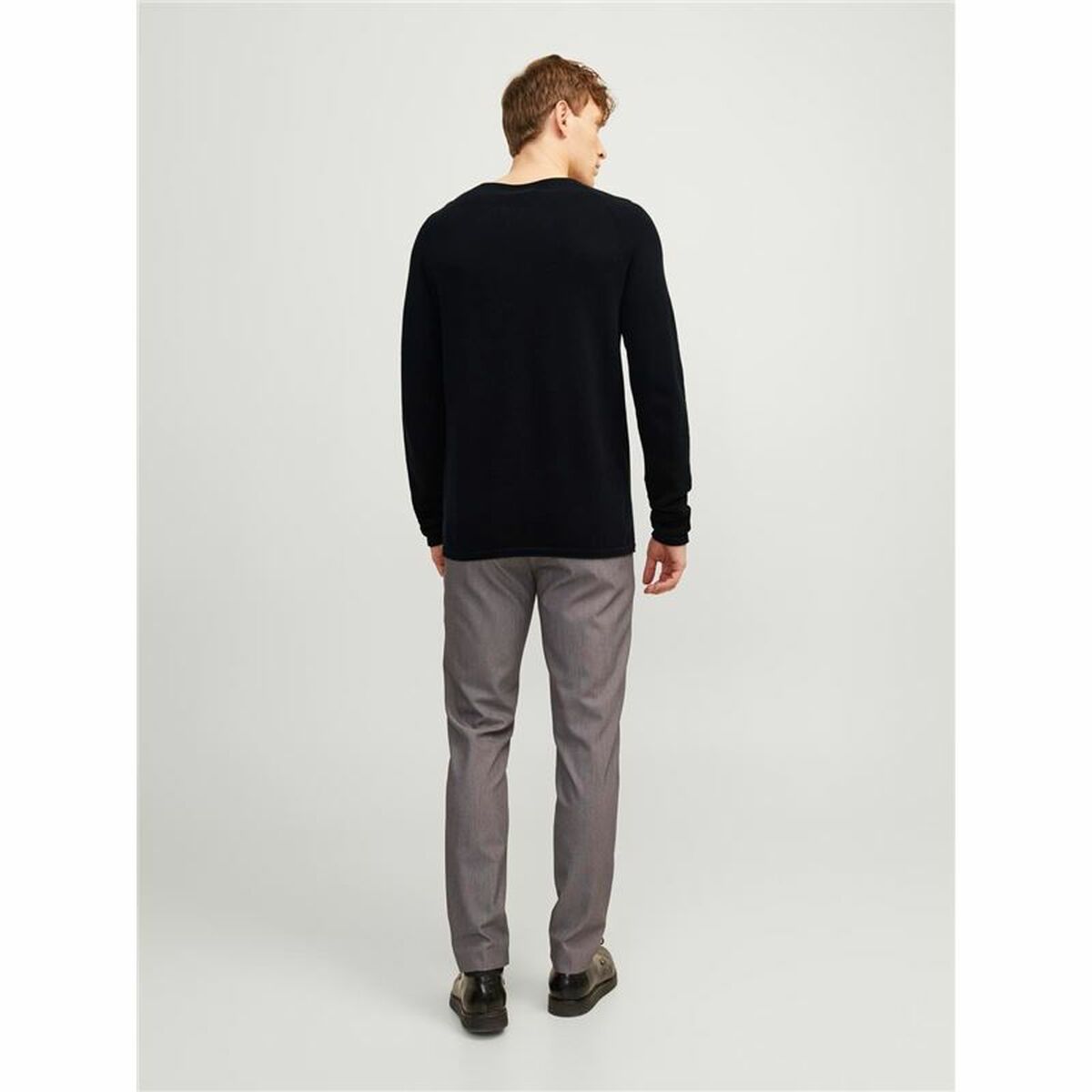 T-shirt med lång ärm Herr Jack & Jones ehill Knit Svart - 3