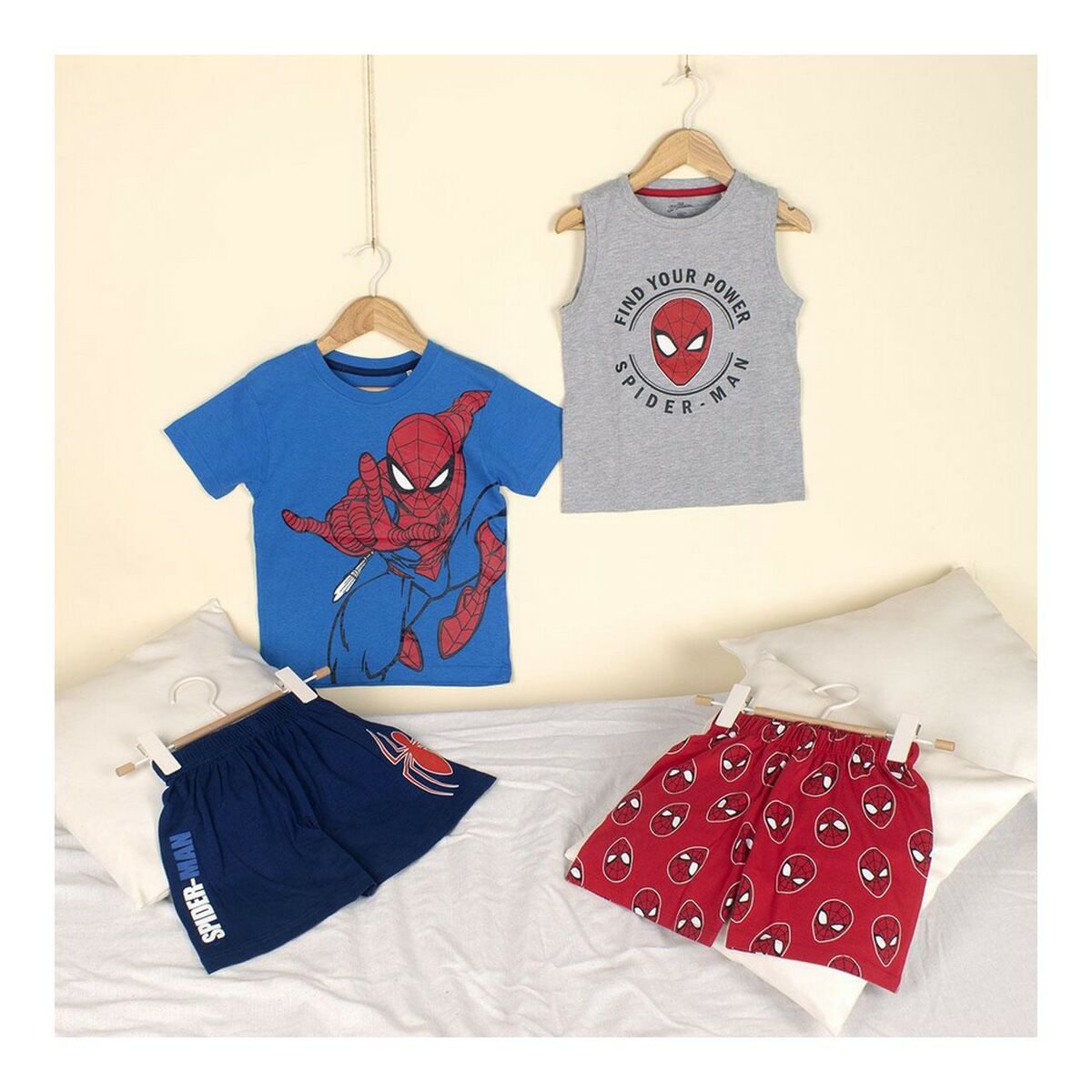 Sommarpyjamas Spider-Man Grå - 15
