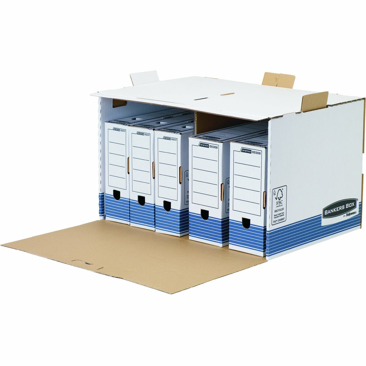 Filbox Fellowes Blå Vit A4 33,5 x 55,7 x 38,9 cm