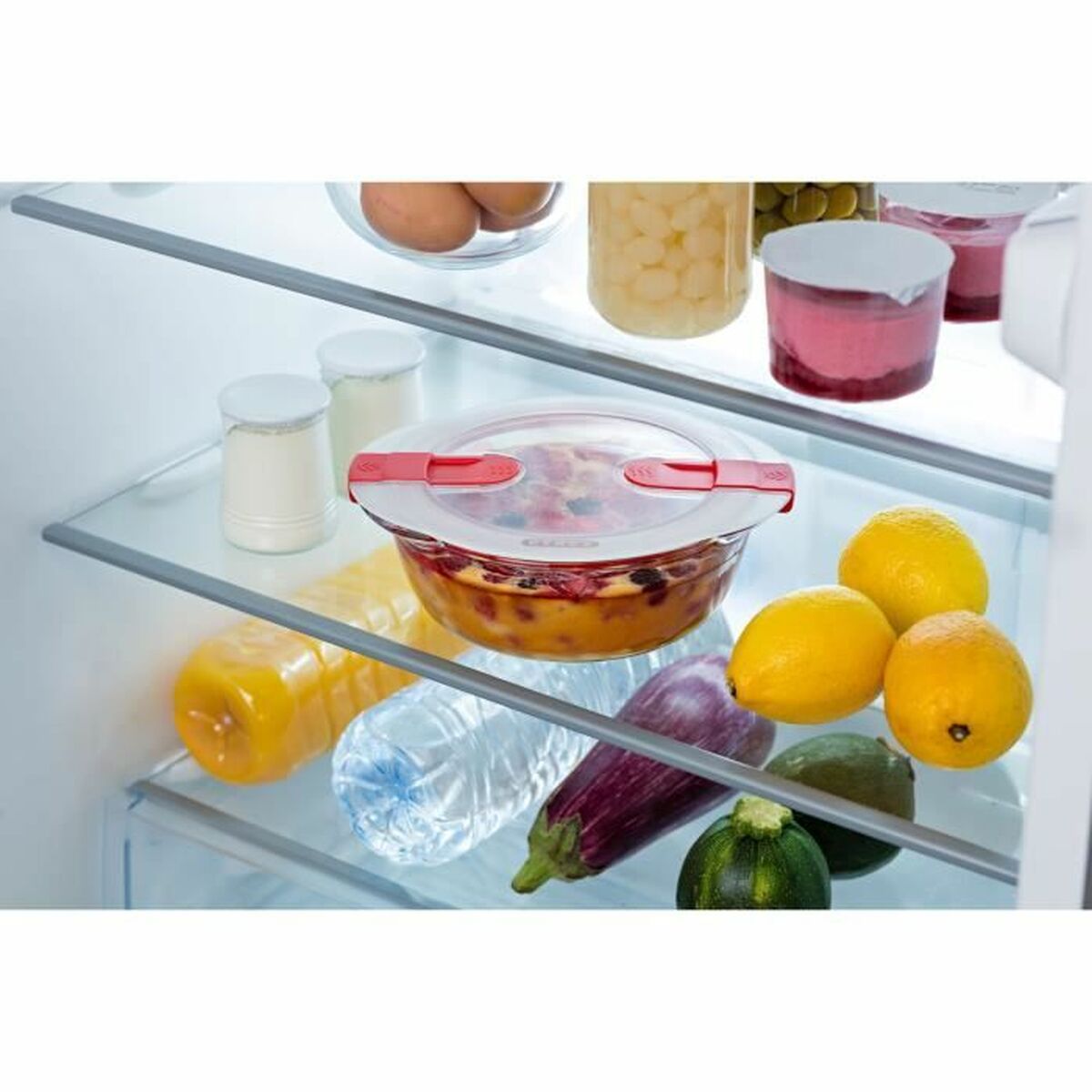 Behållare för matkonservering Pyrex Cook & Heat 1,1 L Transparent 3 Delar - 3