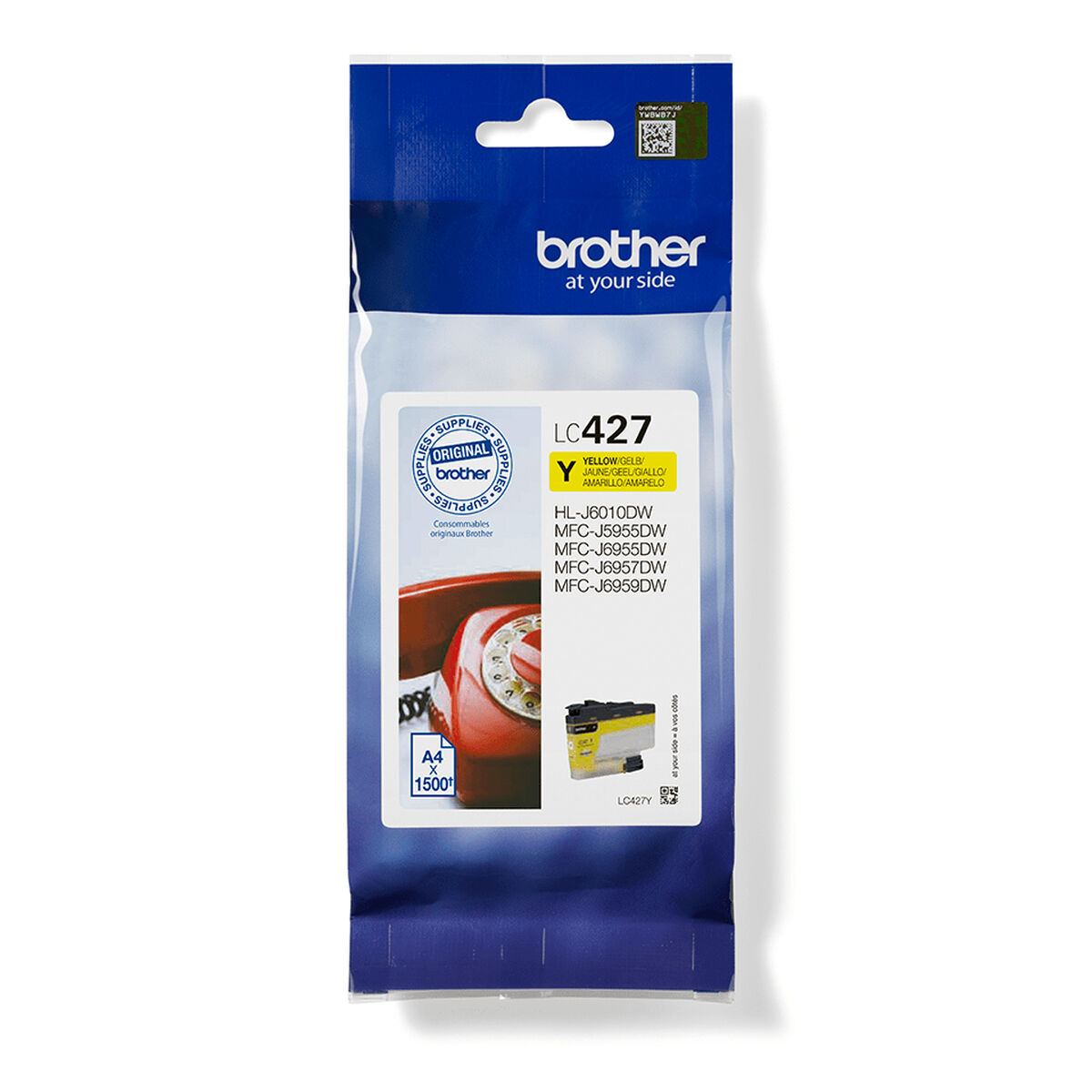 Original Bläckpatron Brother LC427Y Gul - 2
