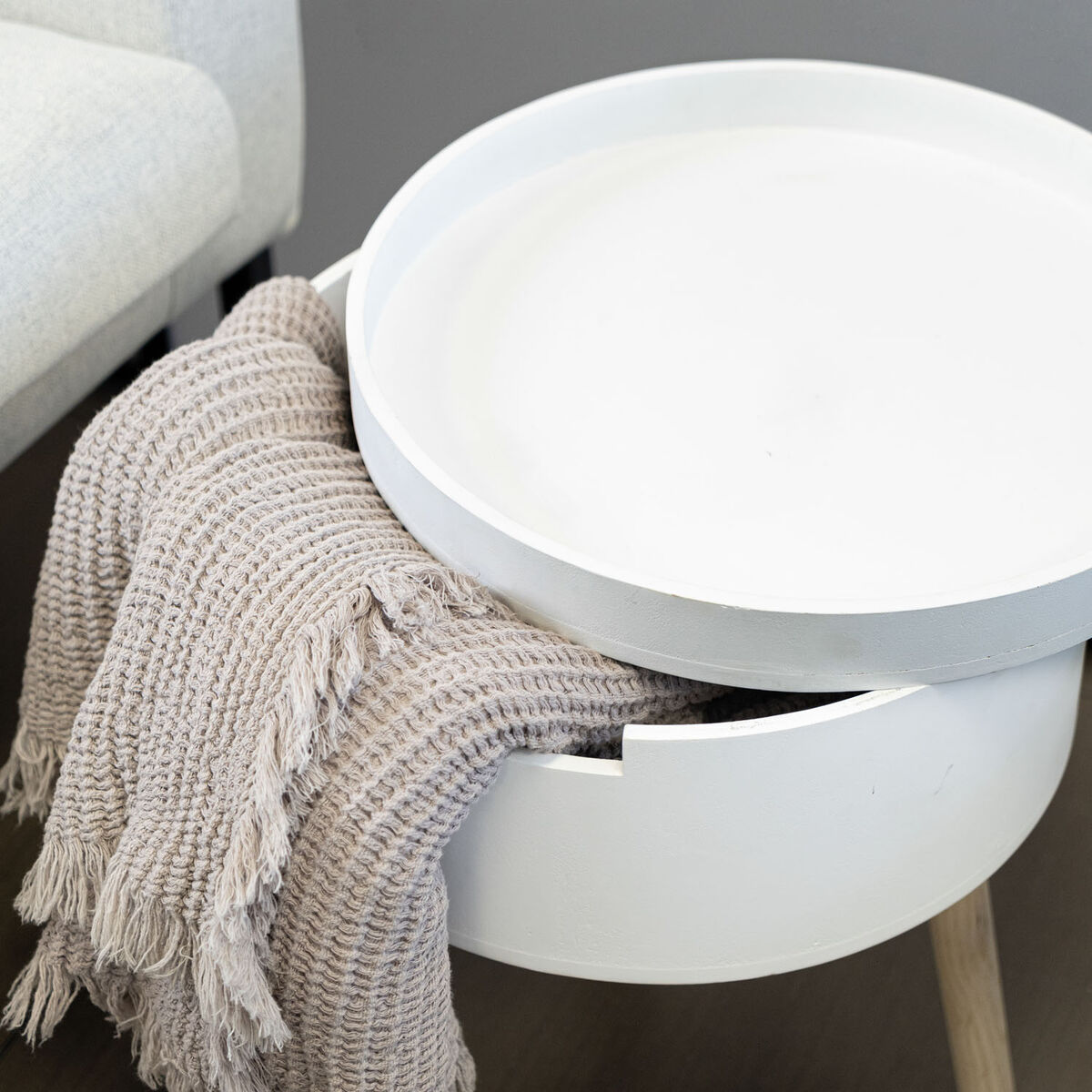 Sidobord Vinthera Moa Vit Beige 38 x 43 cm (4 antal) - 6