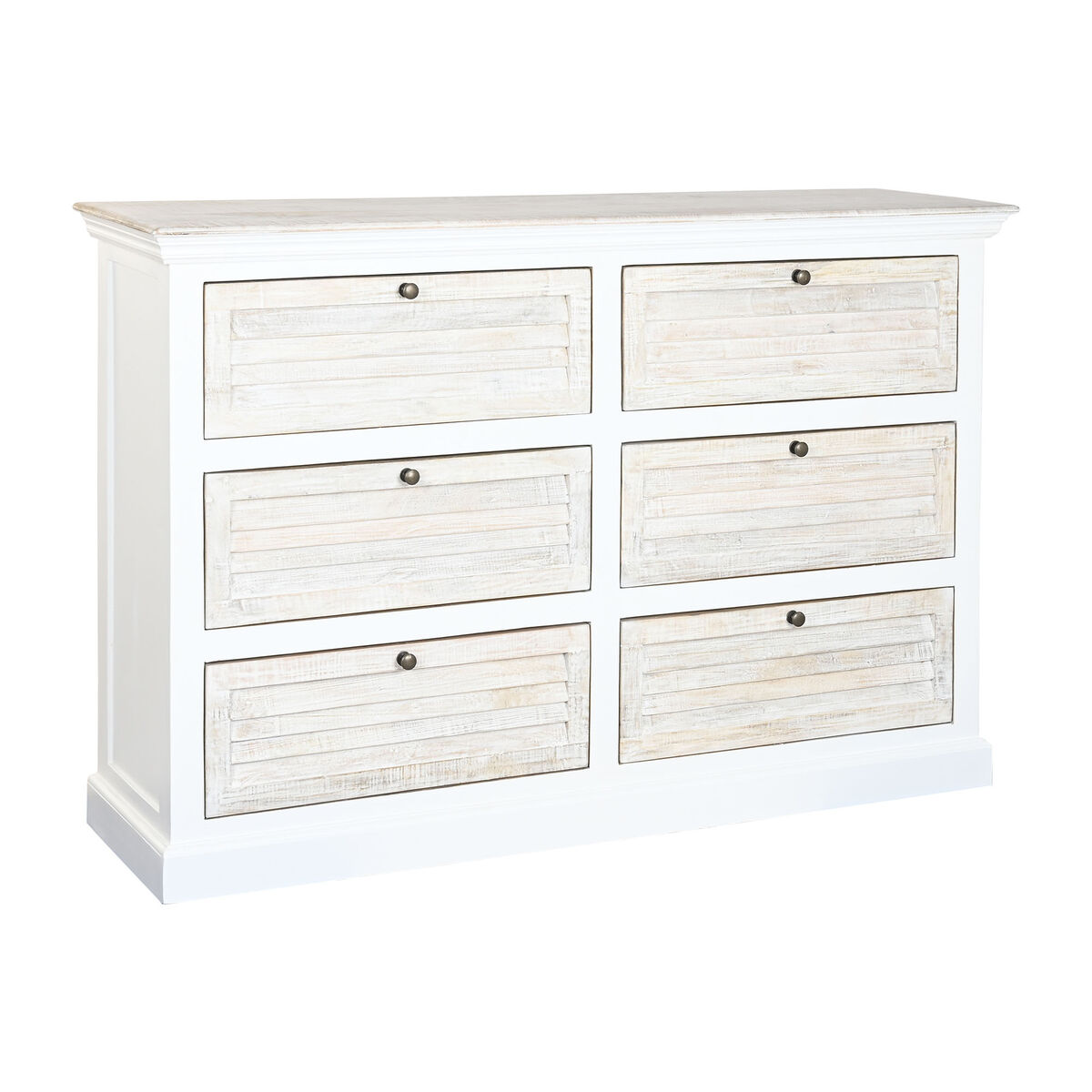 Kommod Home ESPRIT Vit Naturell 150 x 40 x 100 cm - 2