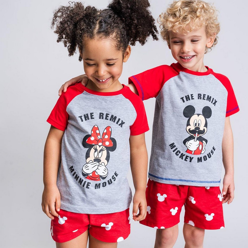 Sommarpyjamas Minnie Mouse Röd Grå - 5