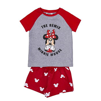 Sommarpyjamas Minnie Mouse Röd Grå
