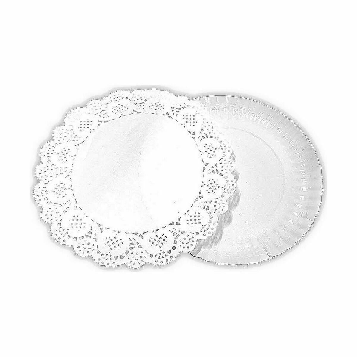 Snacksbricka Algon Rund Vit 30 x 30 x 1,5 cm (48 antal) - 2