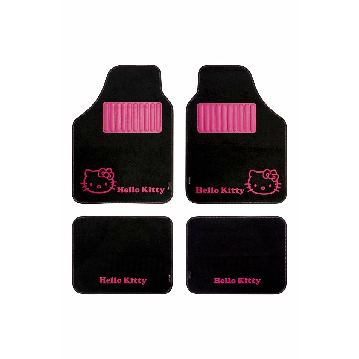 Set med bilgolvmattor Hello Kitty Svart Rosa (4 pcs) - 7
