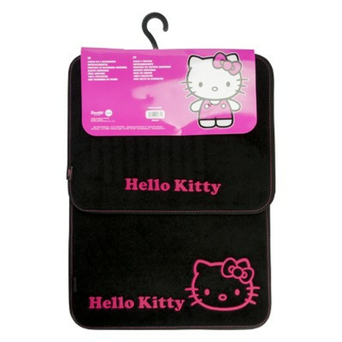Set med bilgolvmattor Hello Kitty Svart Rosa (4 pcs) - 11