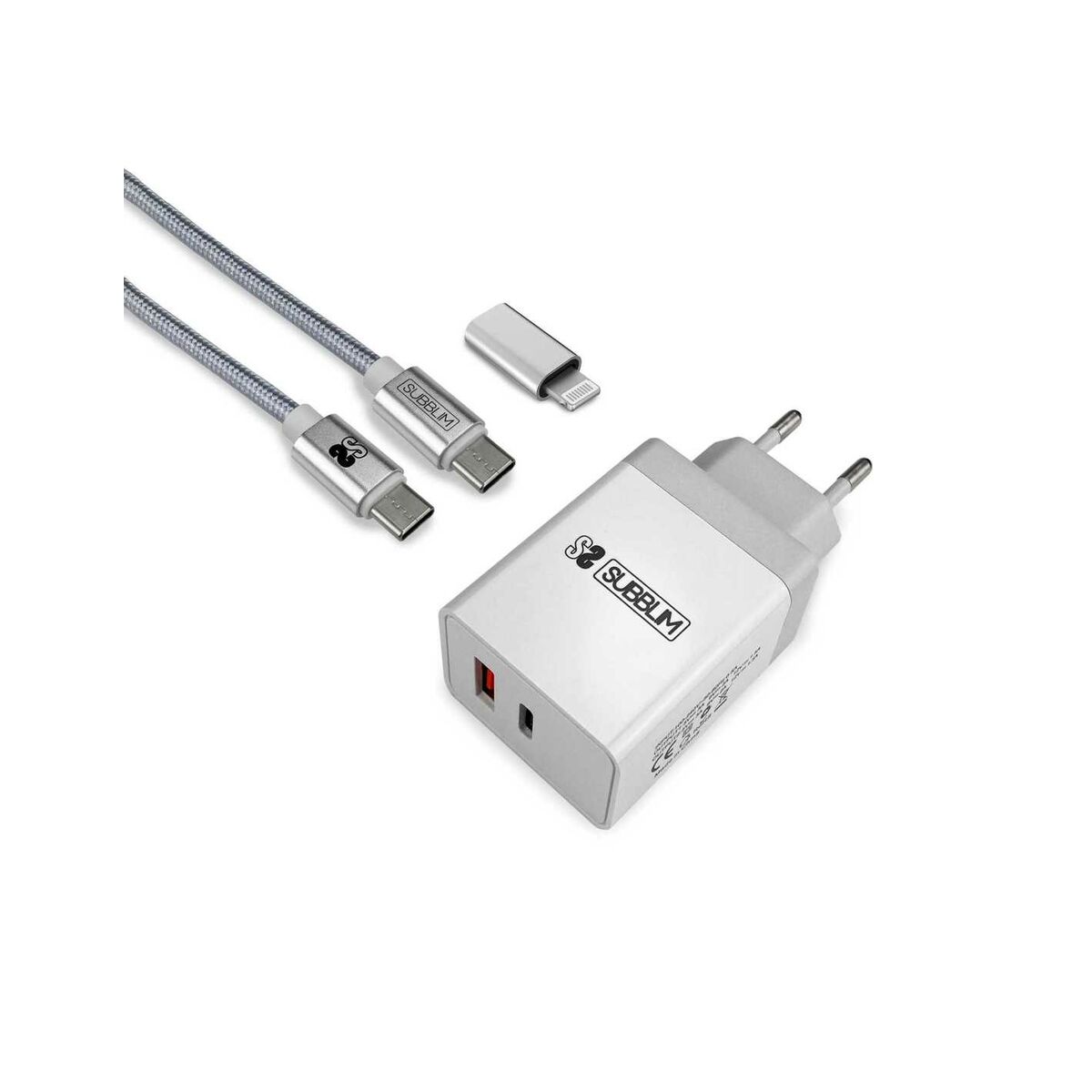 Väggladdare Subblim SUBCHG-3WPD10 Vit