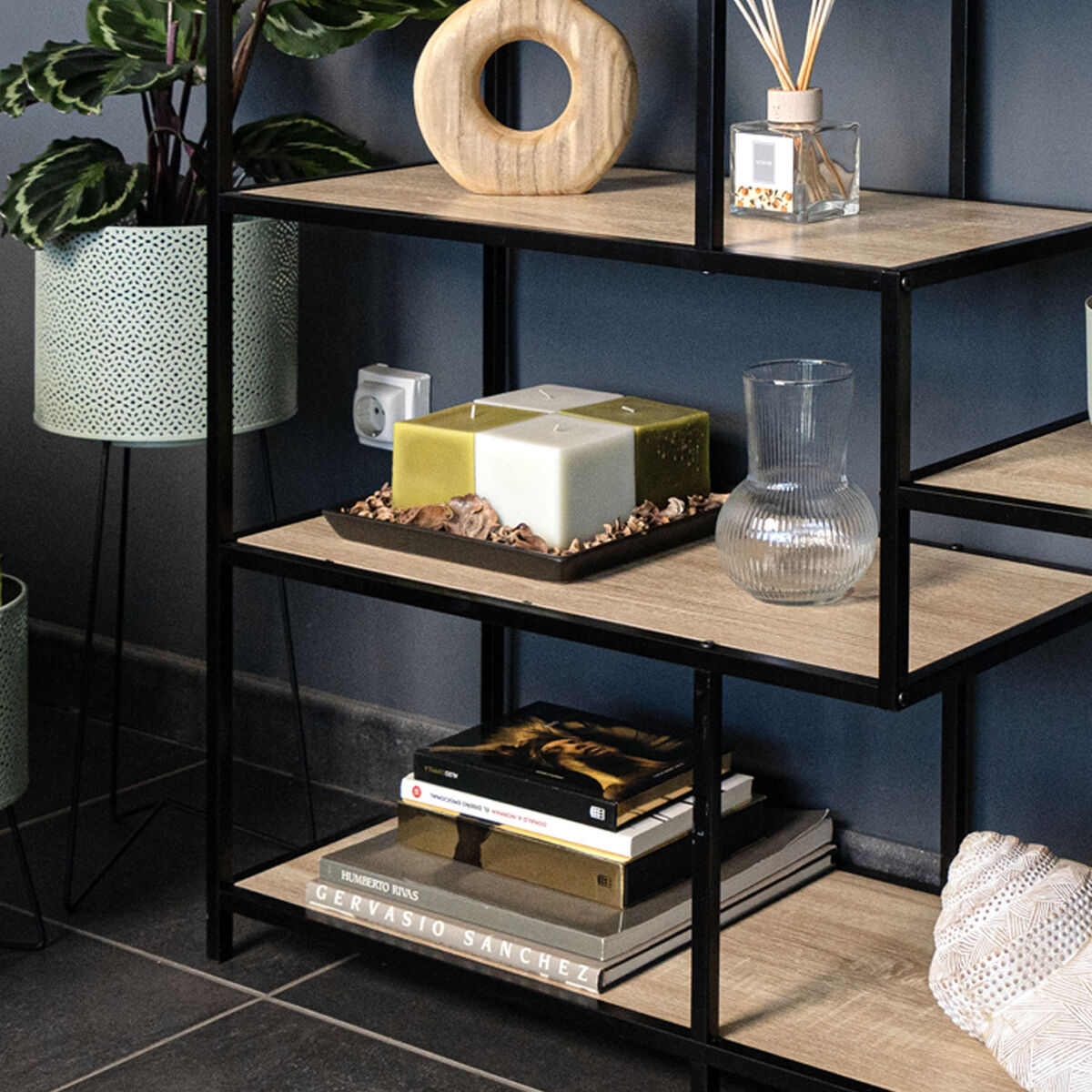Sidobord Vinthera Moa Svart Beige 100 x 90 x 34 cm - 8