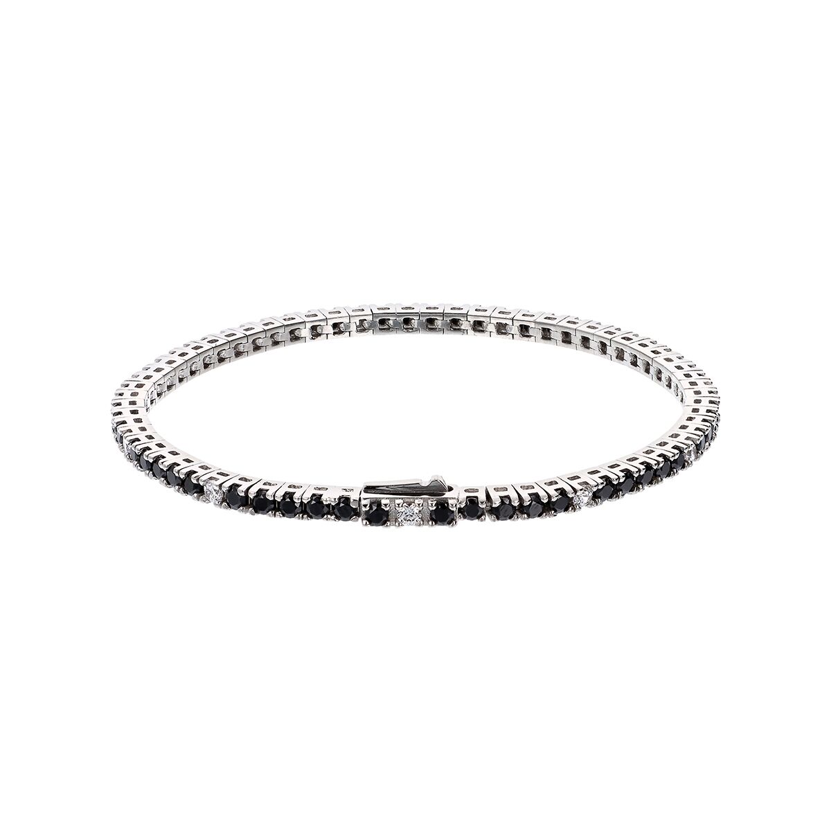 Damarmband Albert M. WSOX00567.RD.BLKW19 Silvrig Svart