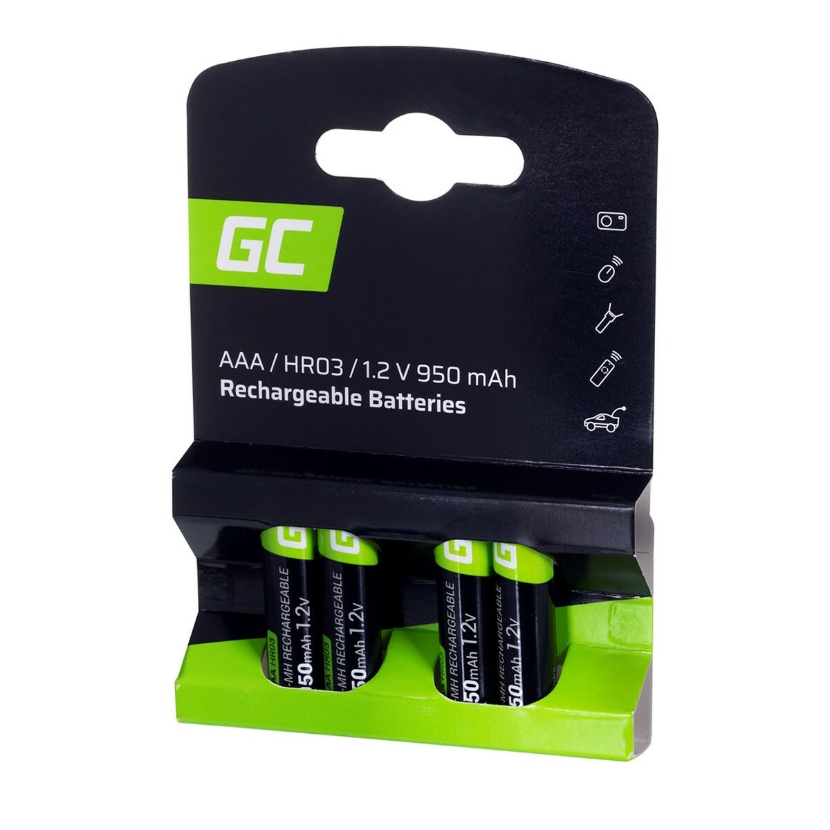 Laddningsbara Batterier Green Cell GR03 950 mAh 1,2 V AAA - 2