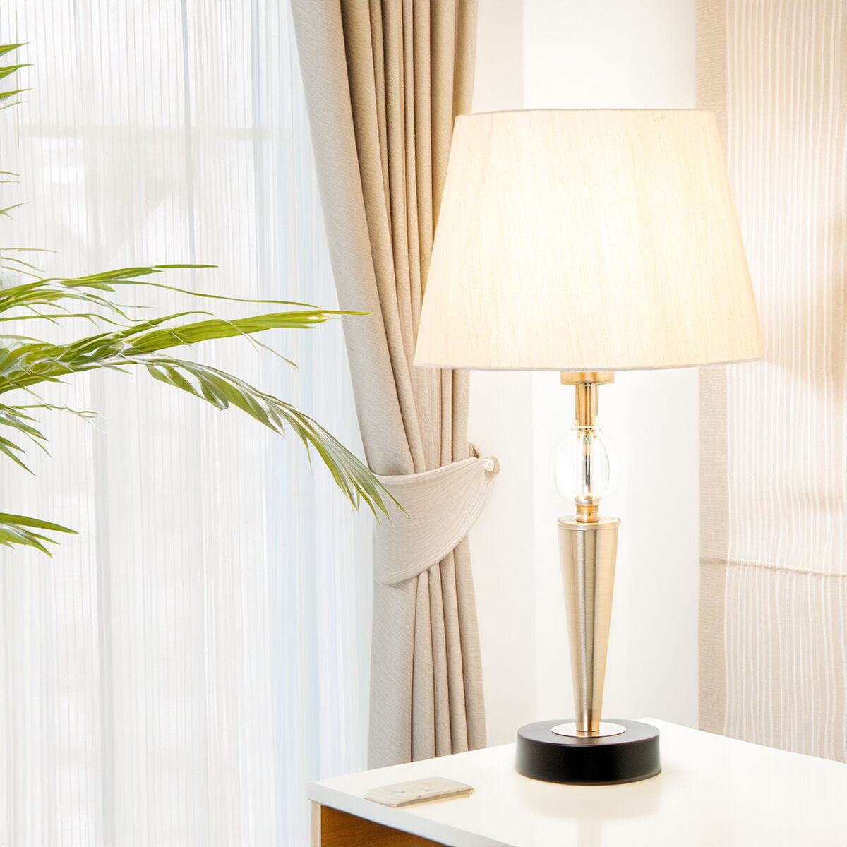 Bordslampa Alexandra House Living Grå 40 W 28 x 53 x 28 cm - 2