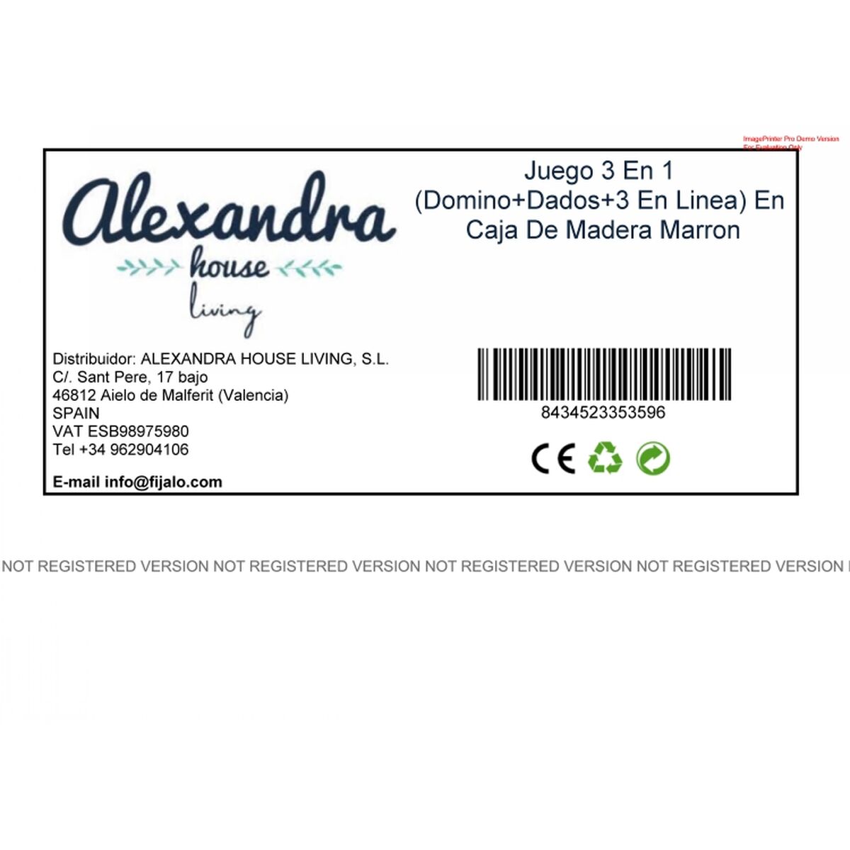 Traditionella spel Alexandra House Living Brun 13 x 4 x 28 cm 3 i 1 - 7