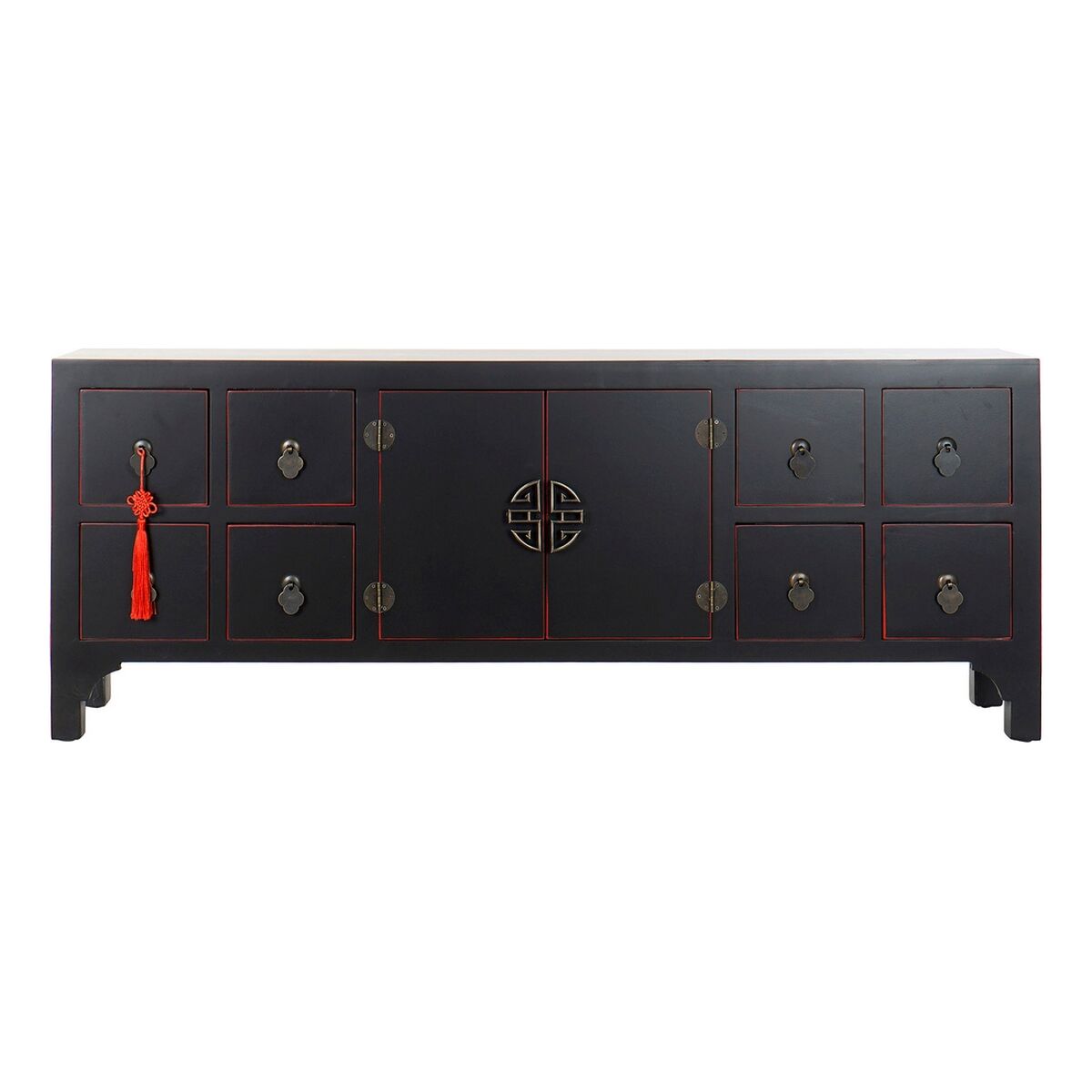 TV-möbler DKD Home Decor Svart Multicolour Trä Gran Trä MDF 130 x 24 x 51 cm - 6