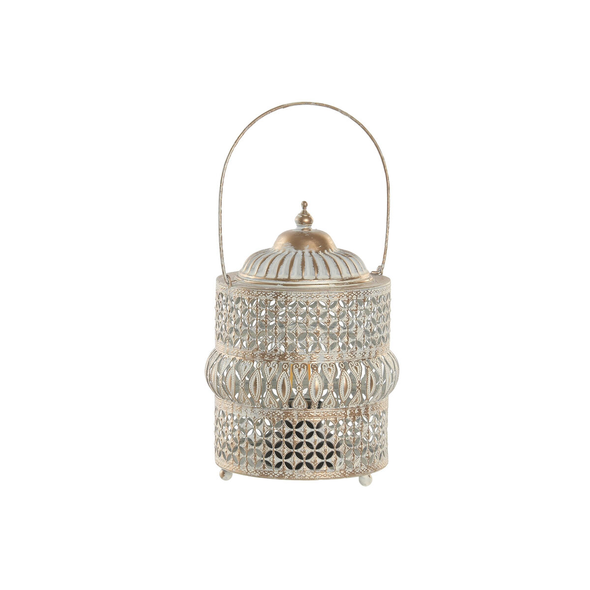 Lykta Home ESPRIT Vit Gyllene Metall Arab 14,5 X 14,5 X 19,5 CM