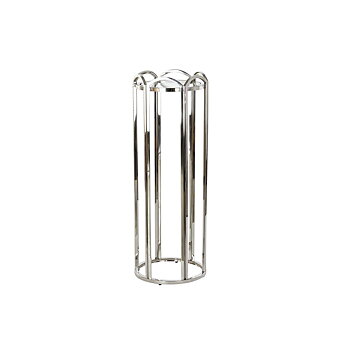 Sidobord DKD Home Decor Glas Silvrig Metall 40 x 40 x 110 cm