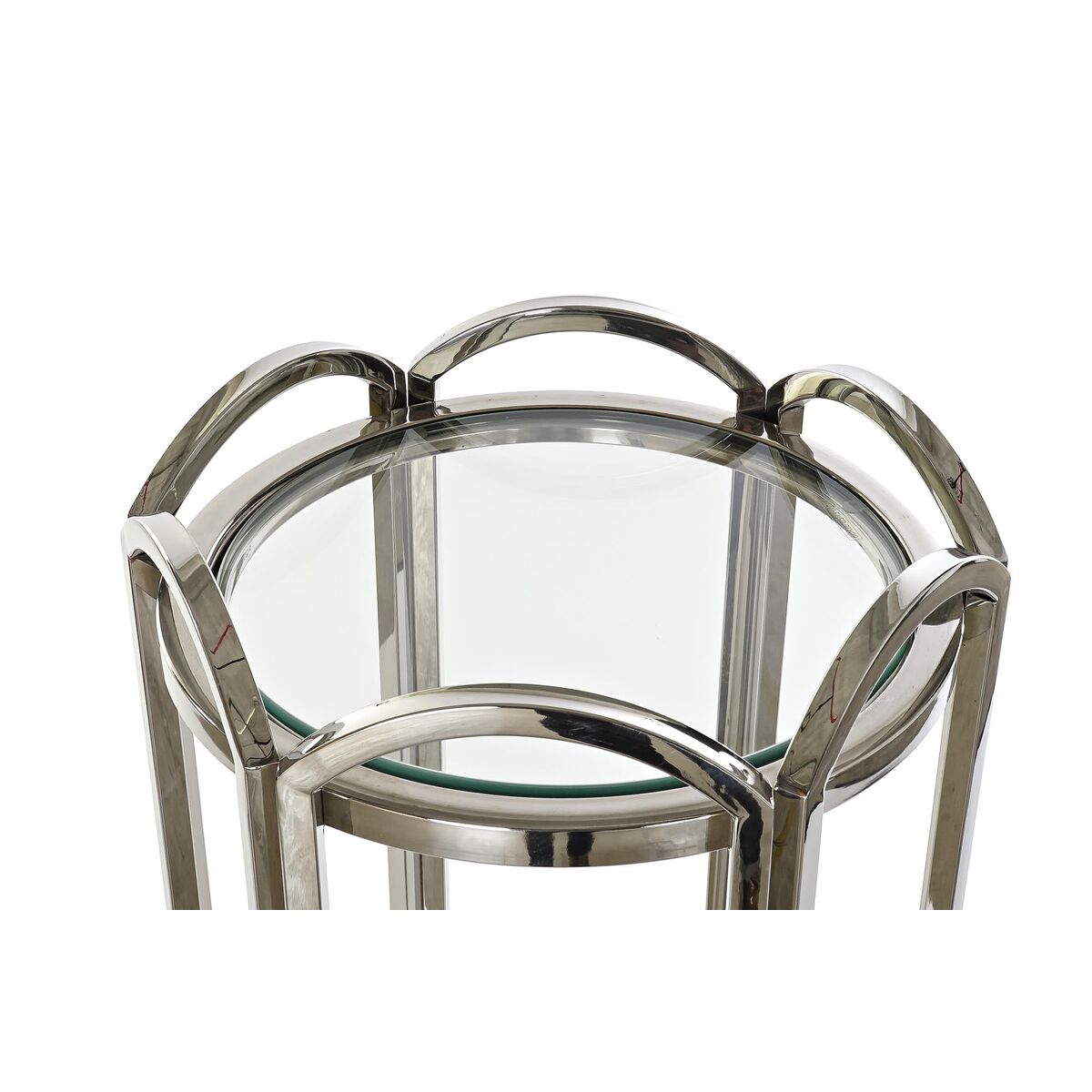 Sidobord DKD Home Decor Glas Silvrig Metall 40 x 40 x 110 cm - 7