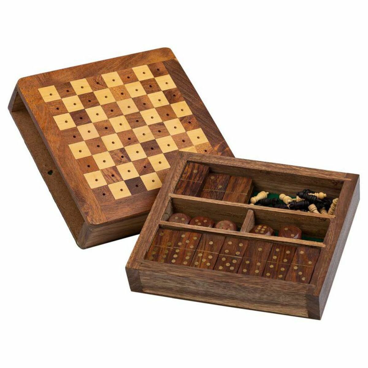 Traditionella spel Alexandra House Living Brun 16 x 3 x 15 cm 3 i 1 - 5
