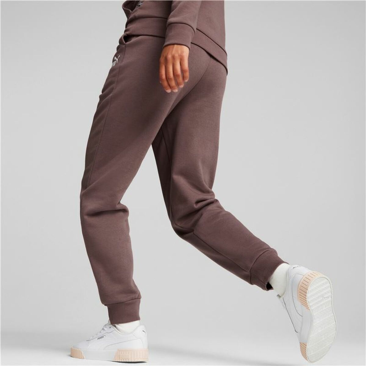 Nederdel träningsoverall för vuxna Puma Ess+ Embroidery High-Waist Brun Kvinna - 4