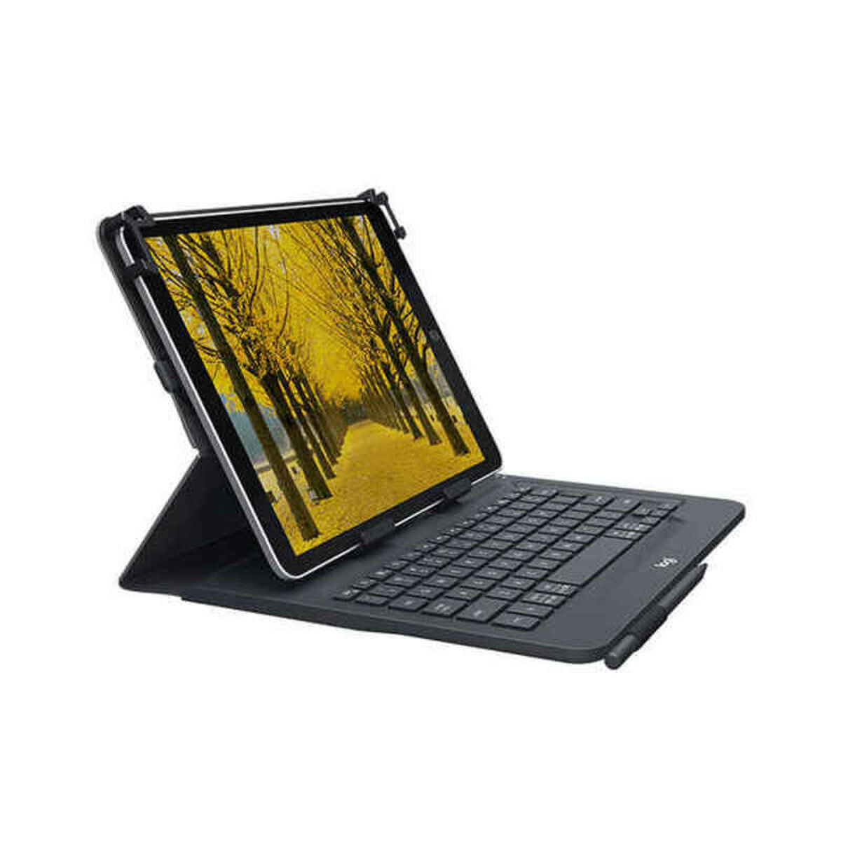 Bluetooth-tangentbord med tabletthållare Logitech Universal Folio spanska Svart Qwerty Spanska