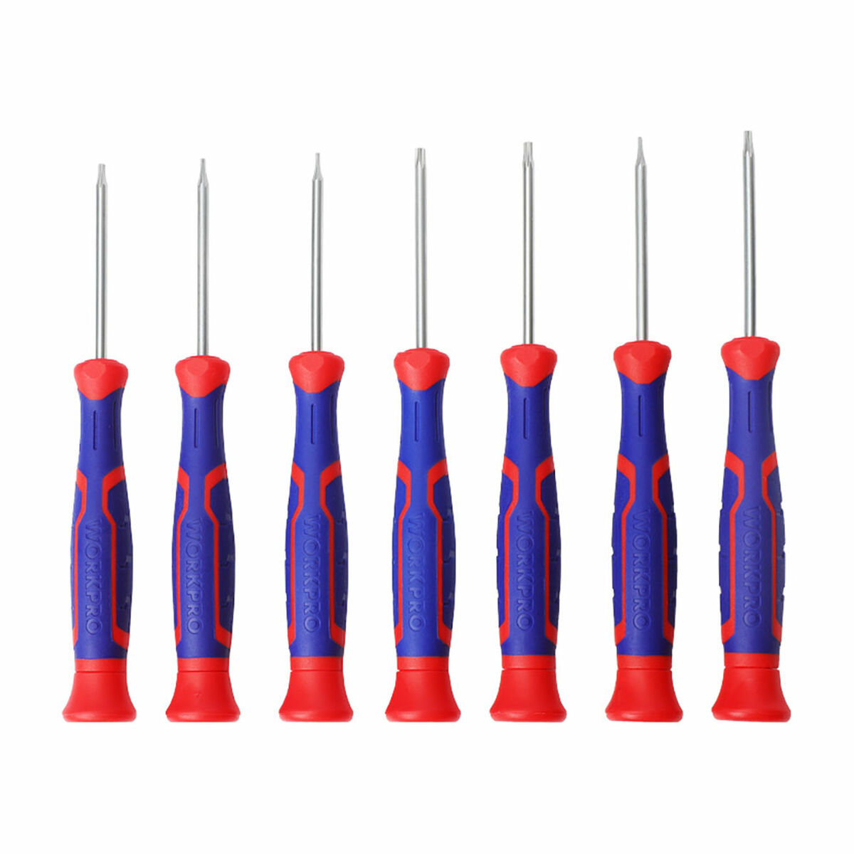 Sats med precisionsskruvmejslar Workpro 7 Delar - 5
