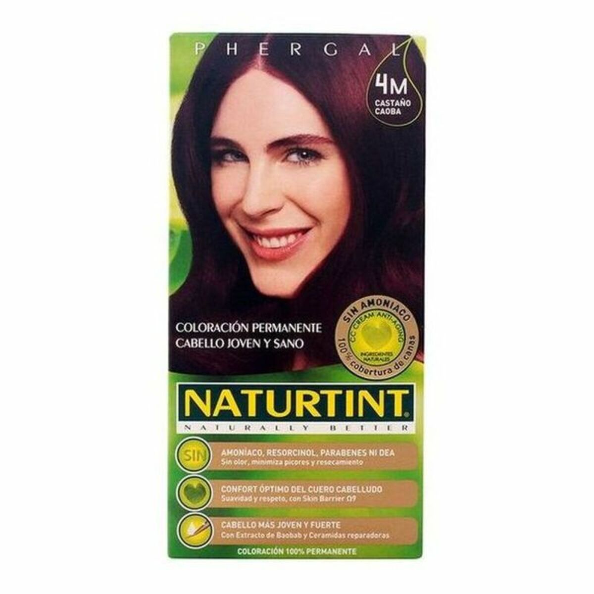 Färg utan ammoniak Naturtint Naturtint M Mahognybrun Nº 4m Castano Caoba Nº 4m-Castano Caoba 170 ml