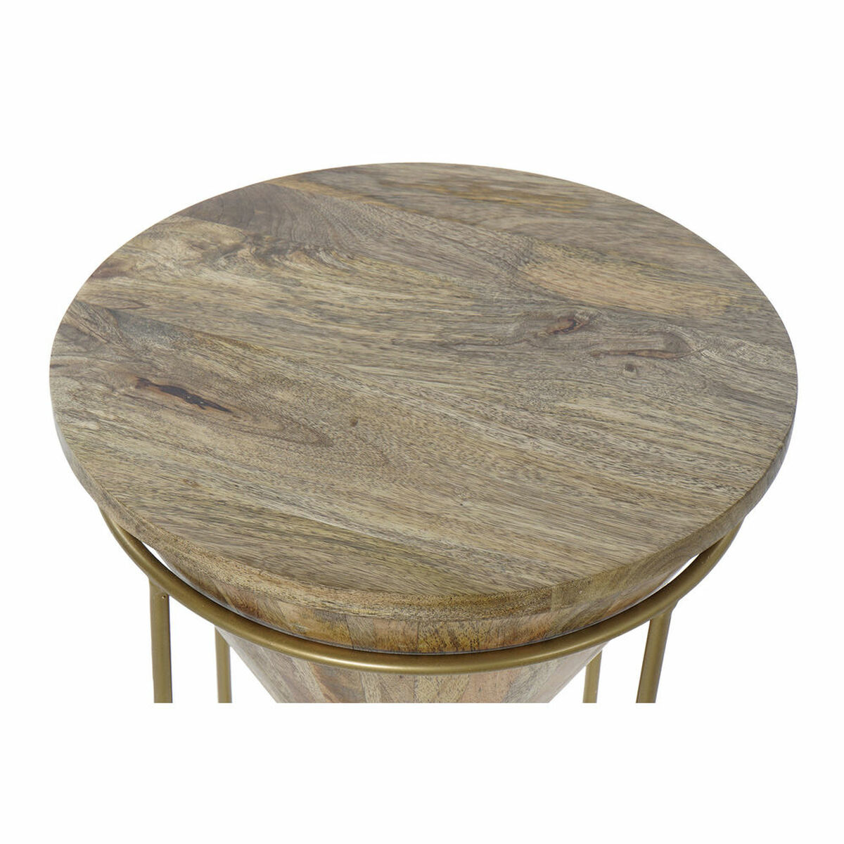 Sidobord DKD Home Decor Metall Mangoträ (40 x 40 x 45 cm) - 2