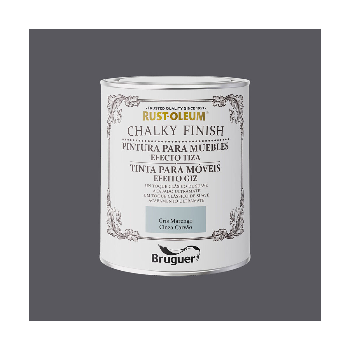 Måla Bruguer Rust-oleum Chalky Finish 5733887 Möbler 750 ml Mörkgrå - 2