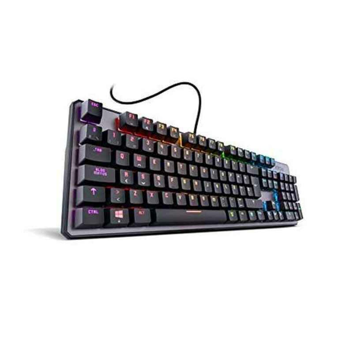 Gaming Tangentbord/ OR: Speltangentbord Krom NXKROMKRNL Svart Qwerty Spanska